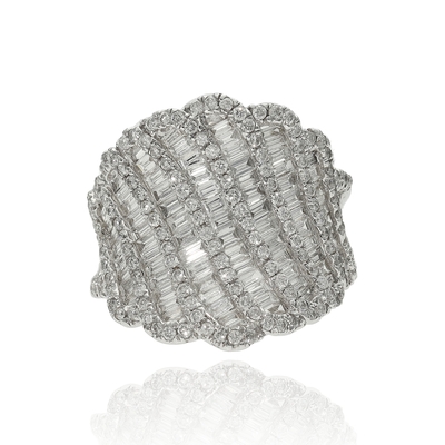 Fehér arany gyűrű 53-as méret (B7154_4I)